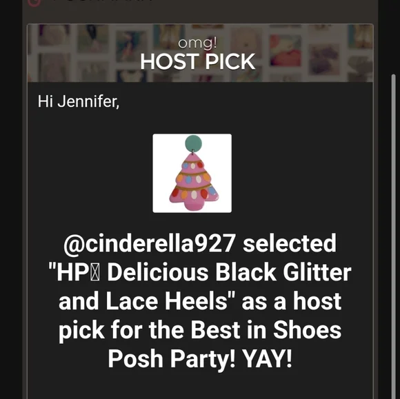 Delicious Black Glitter and Lace Heels - Picture 6 of 7